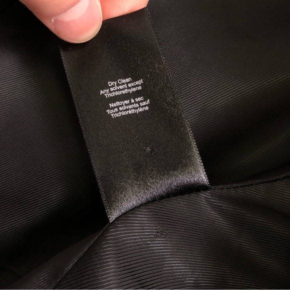 Aritizia Babaton Black Fred Blazer Wool Cashmere Vegan Faux Leather Jacket - Picture 16 of 16